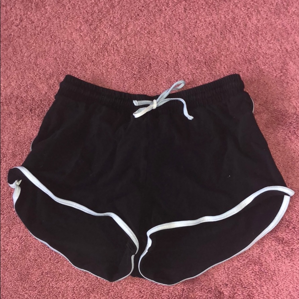 Black and white shorts